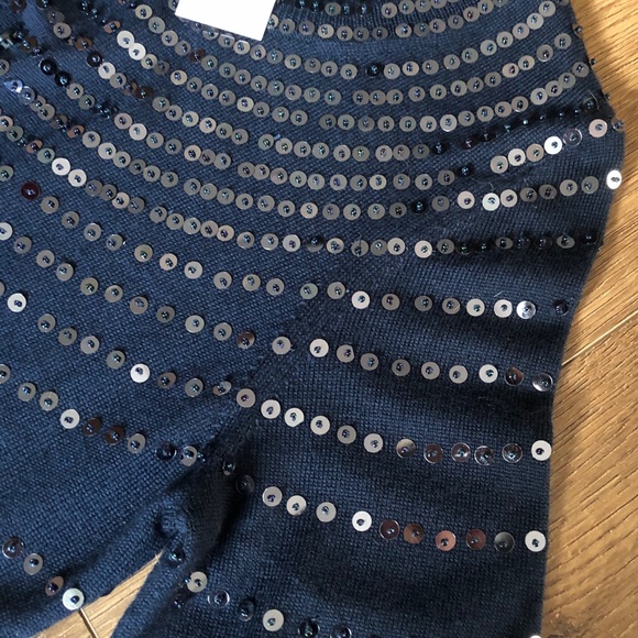 BANANA REPUBLIC-NWT Navy Sequin Cardigan - Picture 5 of 10
